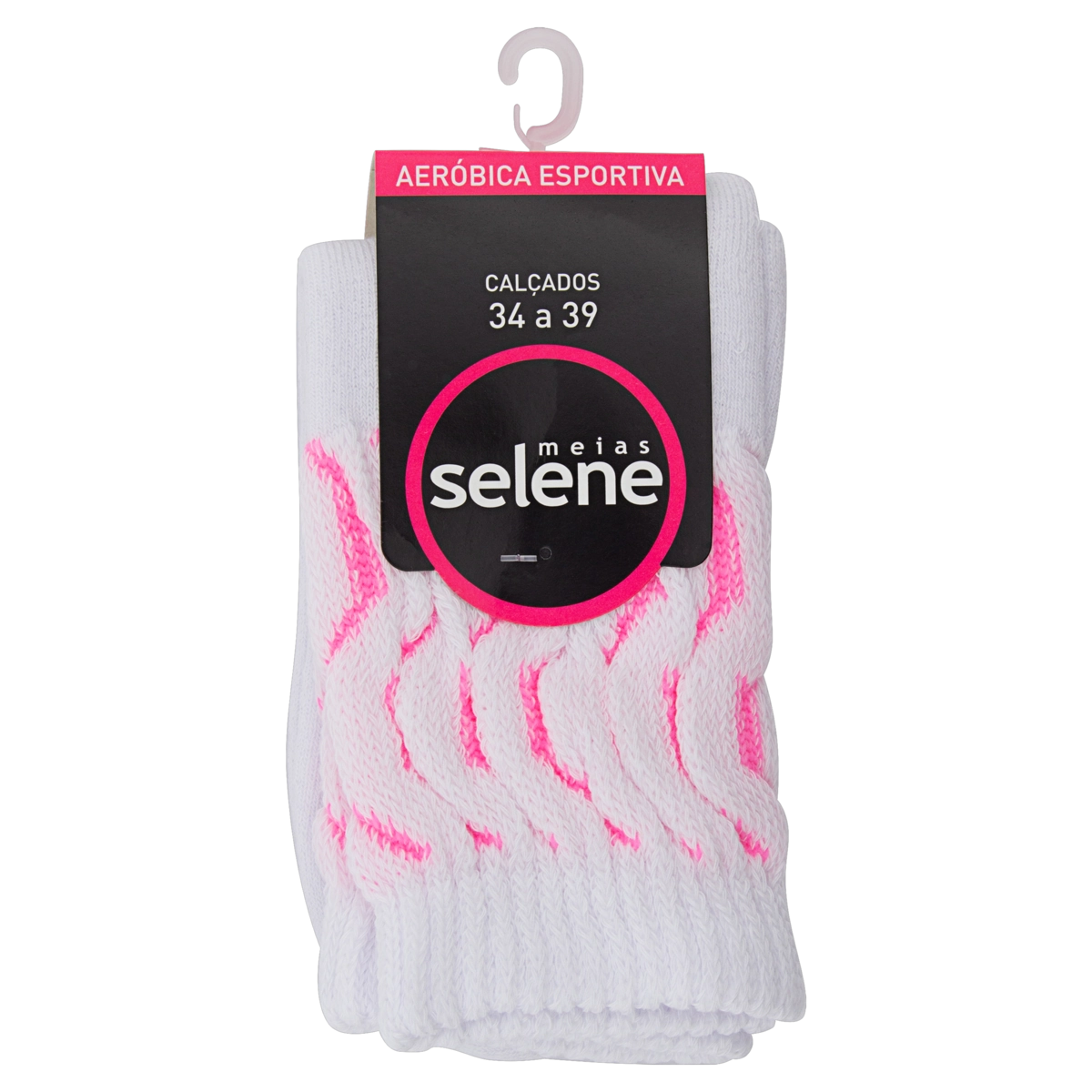 Meia Feminina Cano Curto Aeróbica Esportiva Selene N 34 39