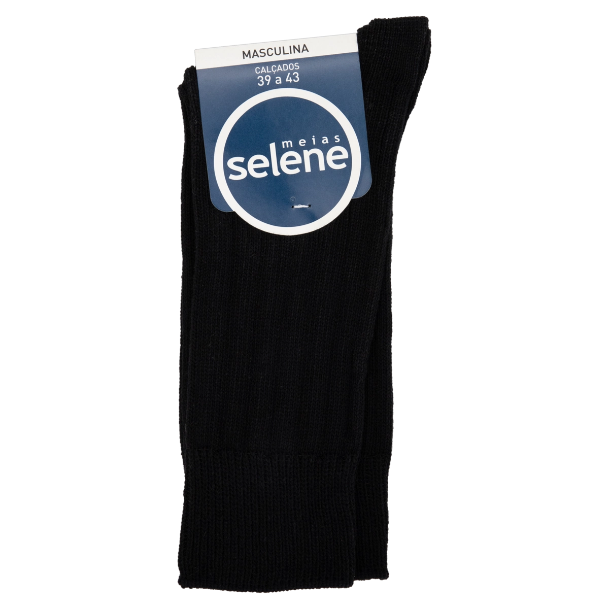 Meia Masculina Social Preta Selene N 39 43 Cod.8029.001.6.550