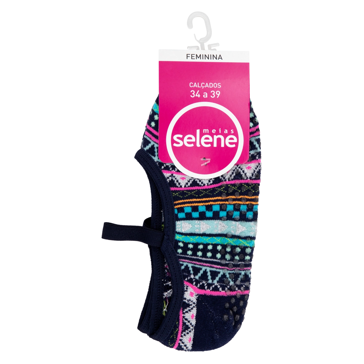 Meia Feminina Sapatilha Marinho Selene N 34 39