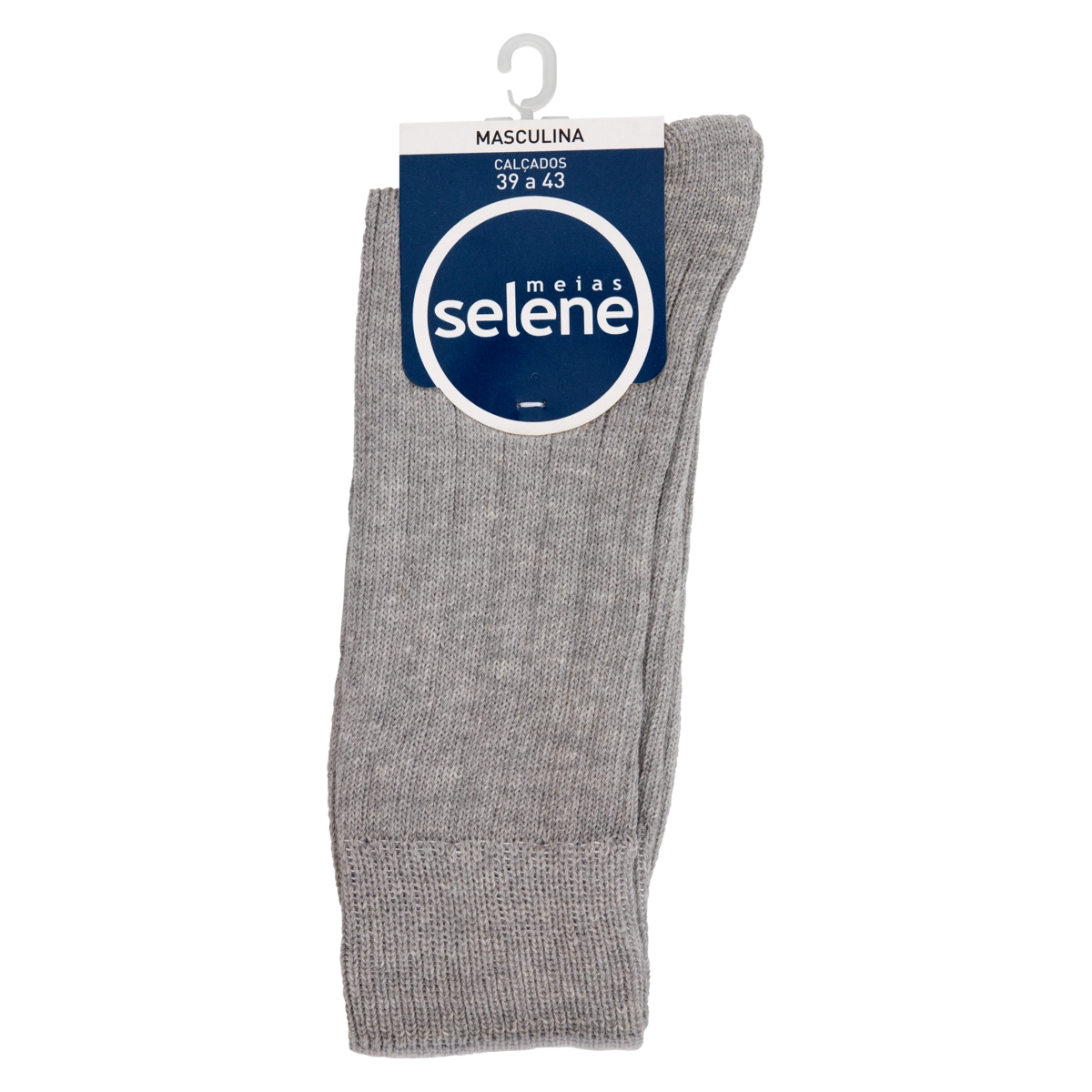 Meia Masculina Cano Longo Cinza Mescla Selene N 39 43