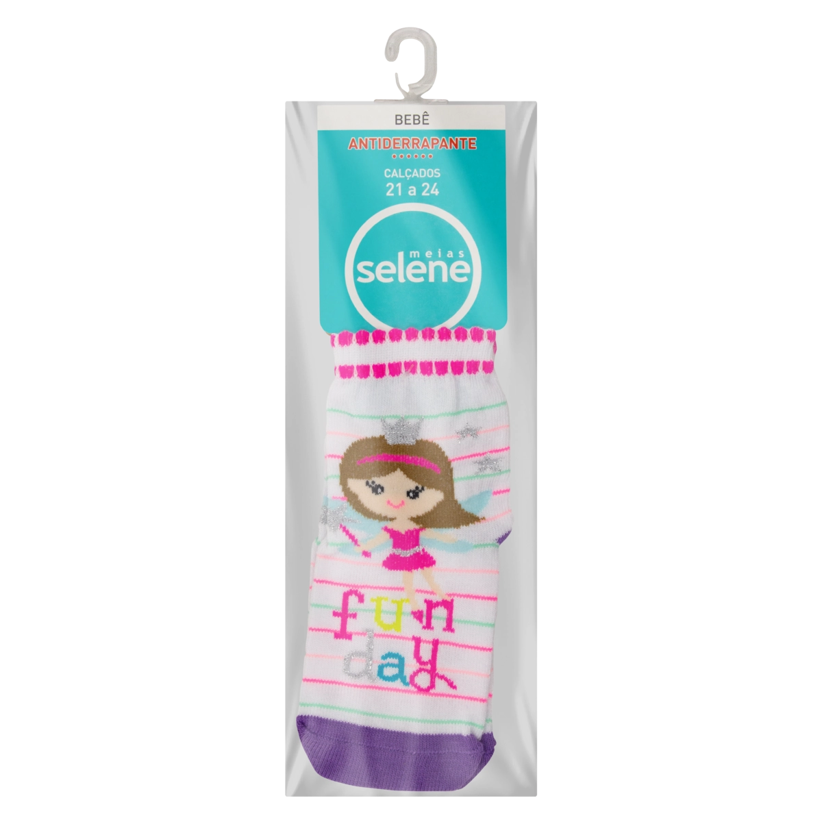Meia De Bebê Antiderrapante Selene N 21 24