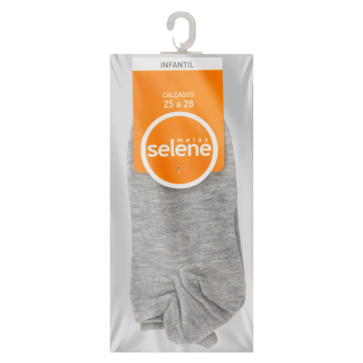 Meia Infantil Cinza Mescla Selene N 25 28