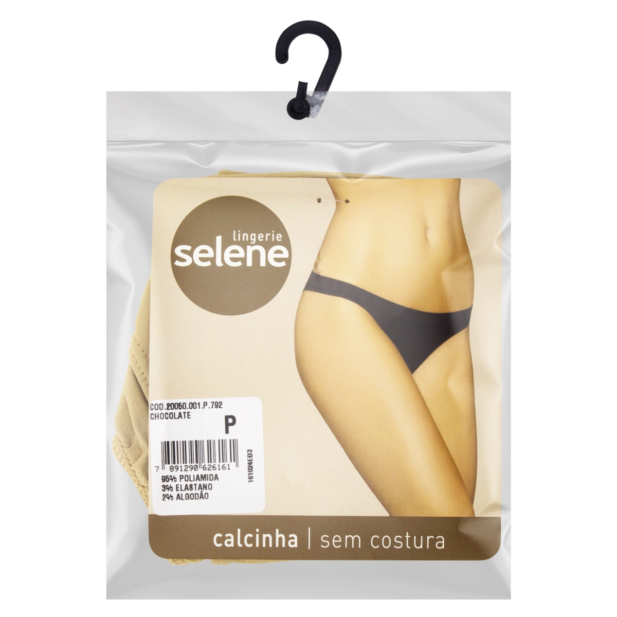 Calcinha Sem Costura Chocolate Selene Tamanho P