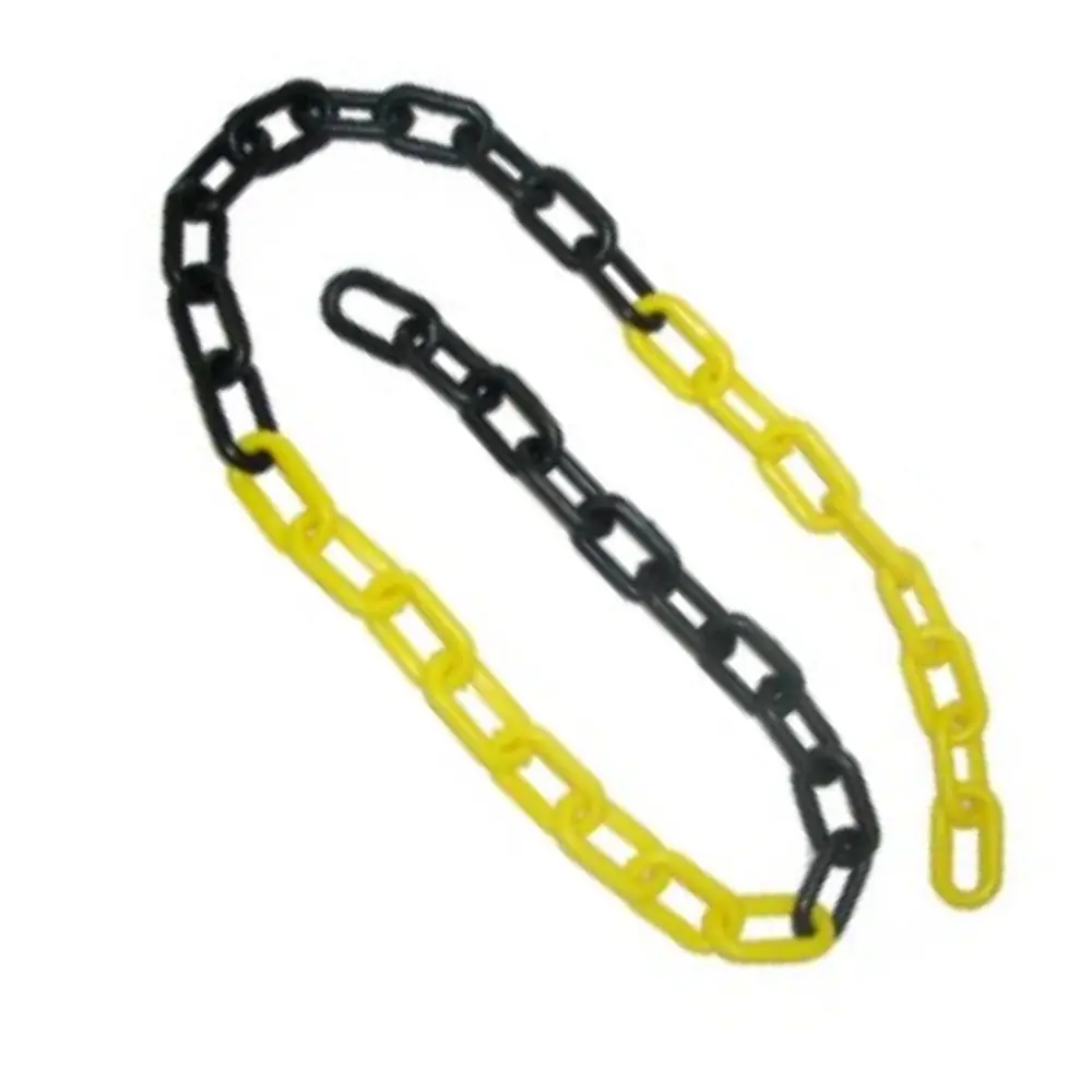 Pacote Com 10m Corrente De Plástico Amarela/preta Carbografite 10mm