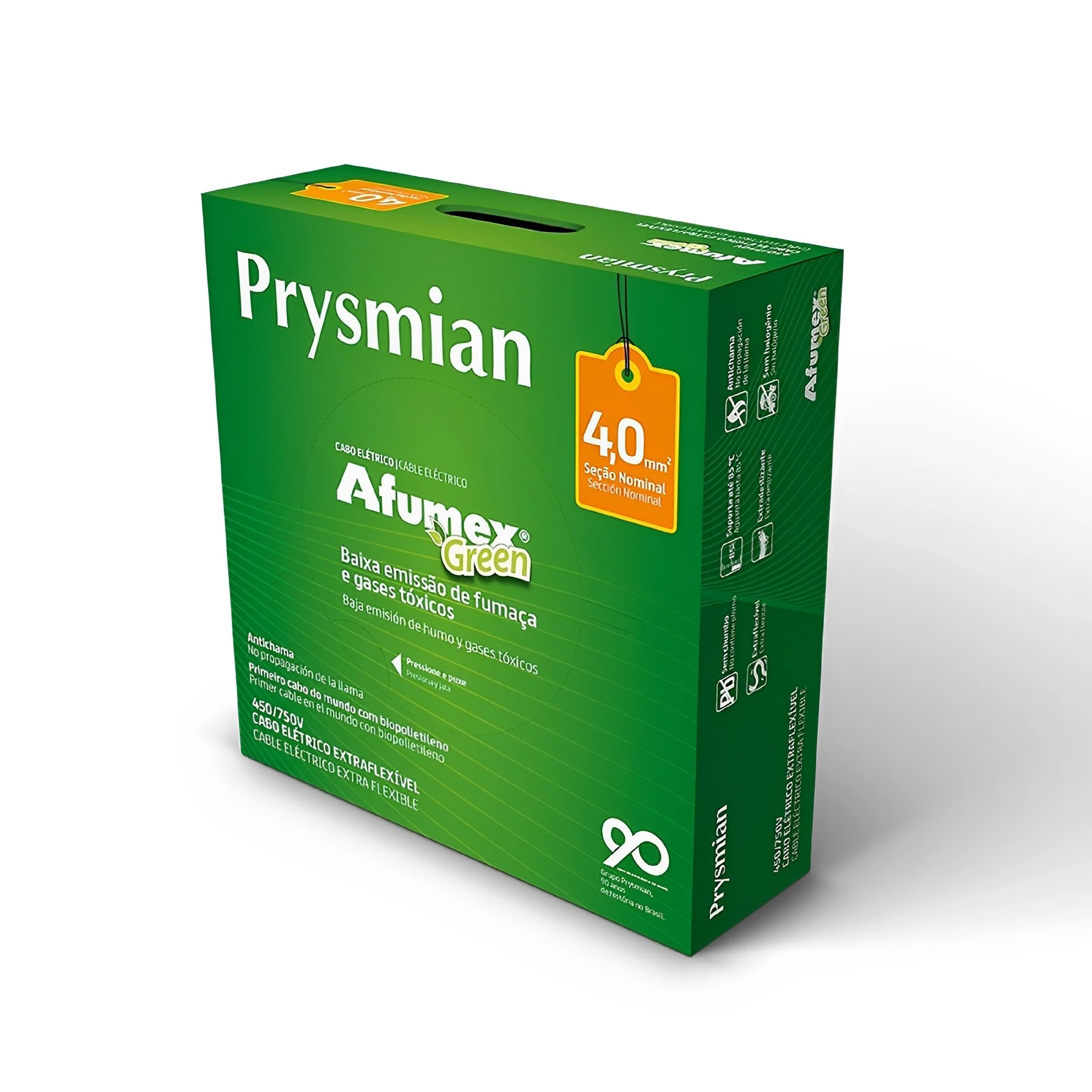 Cabo Flexível 4mm 100m Preto 750V Prysmian