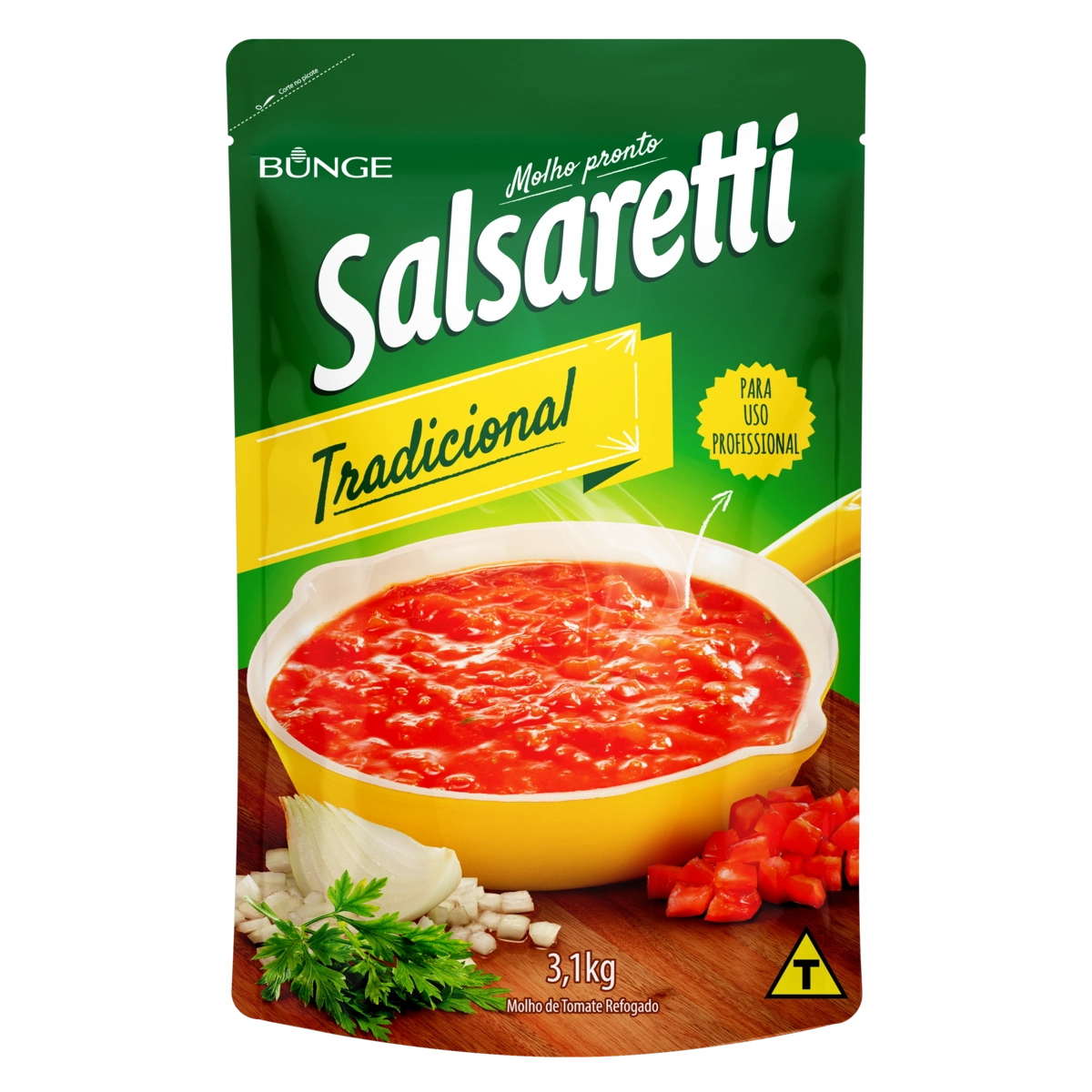 Molho De Tomate Uso Profissional Tradicional Salsaretti Sachê 3,1kg