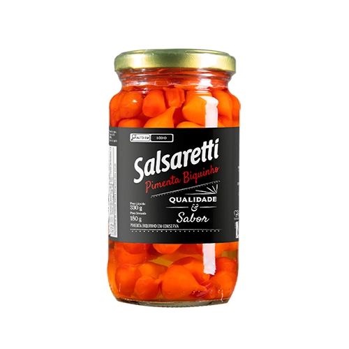 Pimenta Biquinho Em Conserva Salsaretti Vidro 180g