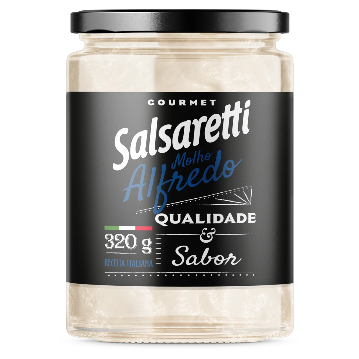 Molho Alfredo Queijo Salsaretti Gourmet Vidro 320g