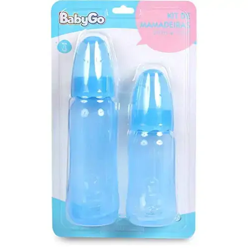 Kit Mamadeiras 240 150 Ml Orto Baby Go 6 Mesesazul