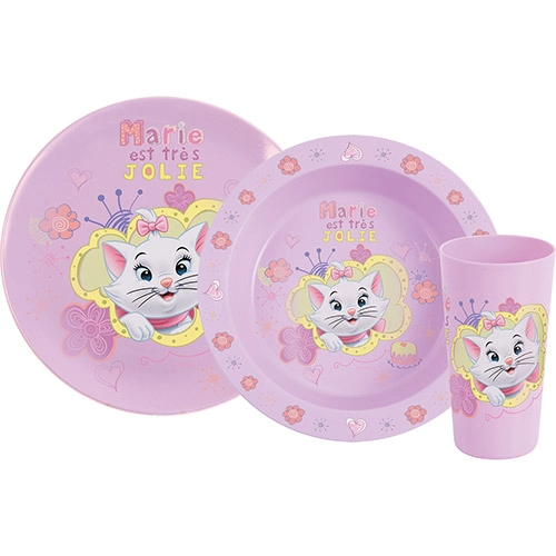 Kit Prato Flat Prato Bowl E Copo Marie Dermiwil Lilás