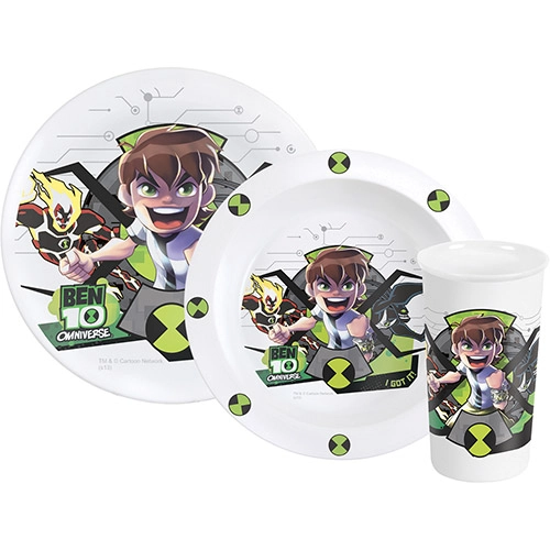 Kit Prato Bowl E Copo Caixa Bem 10 Ominivers