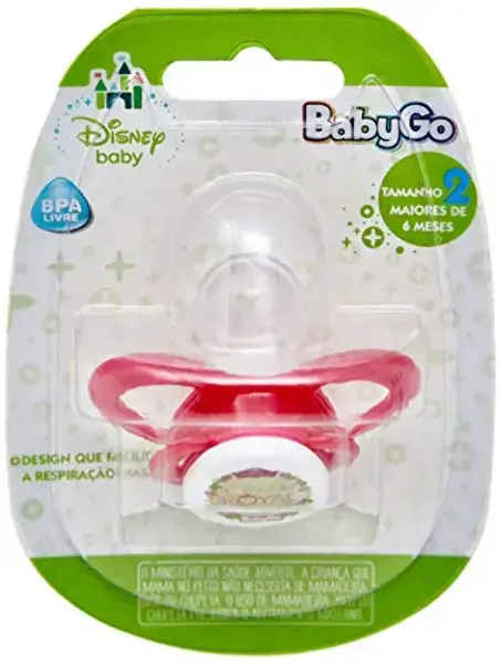 Chupeta Babygo Disney Princess Ortodôntica Silicone 6m Livre De Bisfenol A Bpa Free