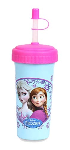 Copo C/ Tampa E Canudo Frozen