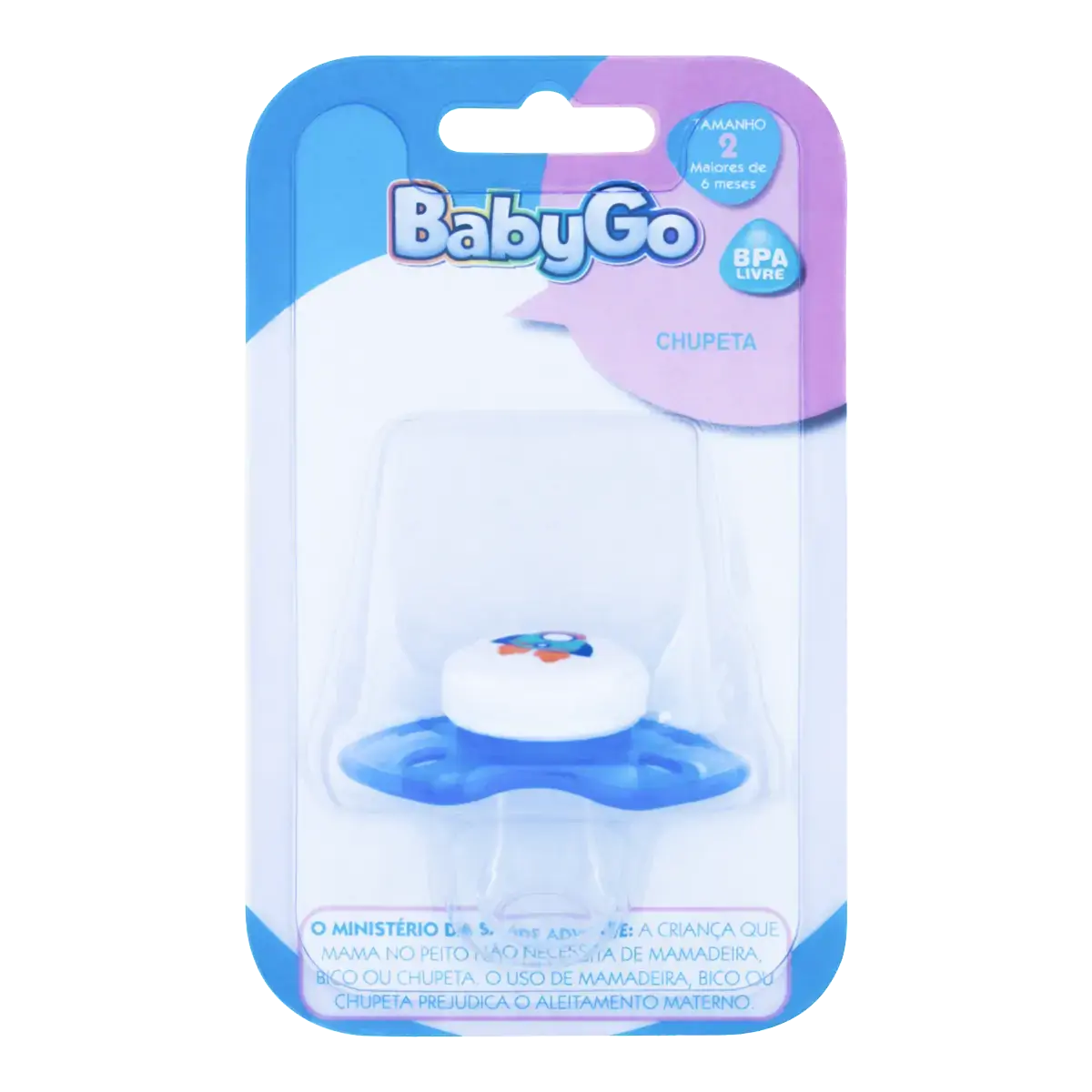 Chupeta Ortodôntica Azul Foguete Babygo N 2