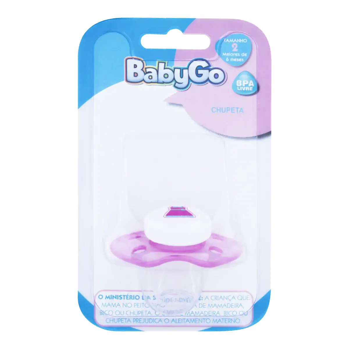 Chupeta Ortodôntica Rosa Pink Babygo N 2