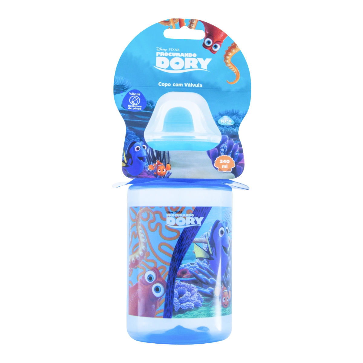 Copo Com Tampa Azul Procurando Dory Disney 340ml Babygo