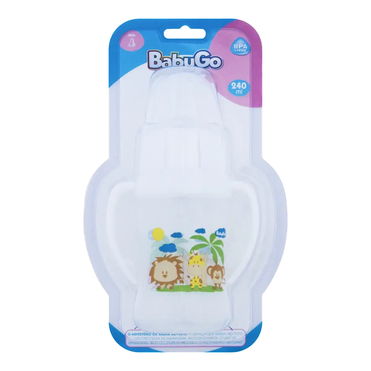 Mamadeira Branca Floresta 240ml Babygo