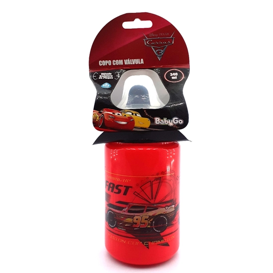 Baby Go Copo c/ Tampa Válvula Redutora 340mL Carros REF:2229
