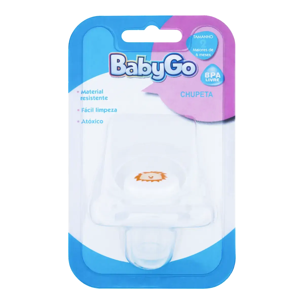 Chupeta Ortodôntica Com Capuz Branca Floresta Babygo N 2