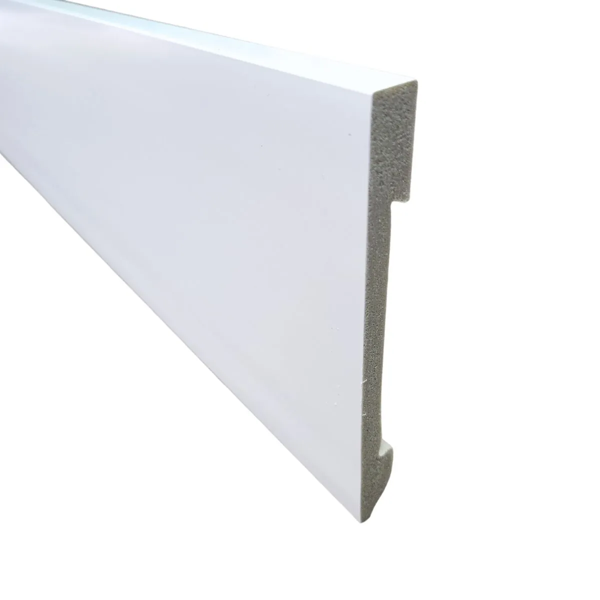 Rodape Poliestireno 15cm Liso Passa Fio 2,4 Metros