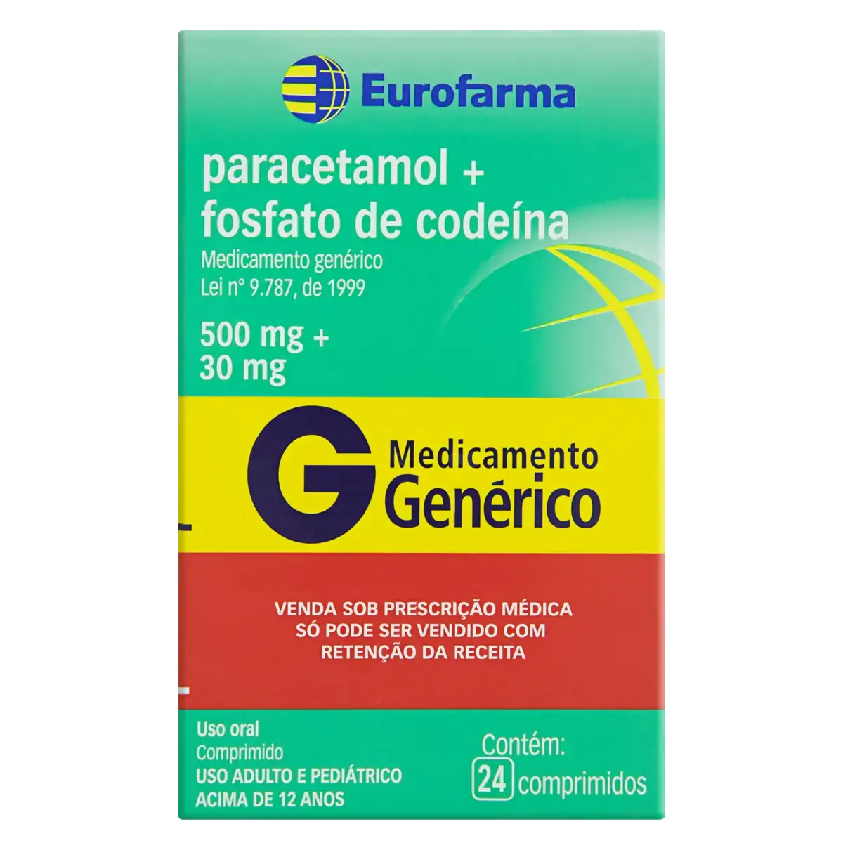 Paracetamol Fosfato De Codeína Eurofarma Caixa 24 Comprimidos