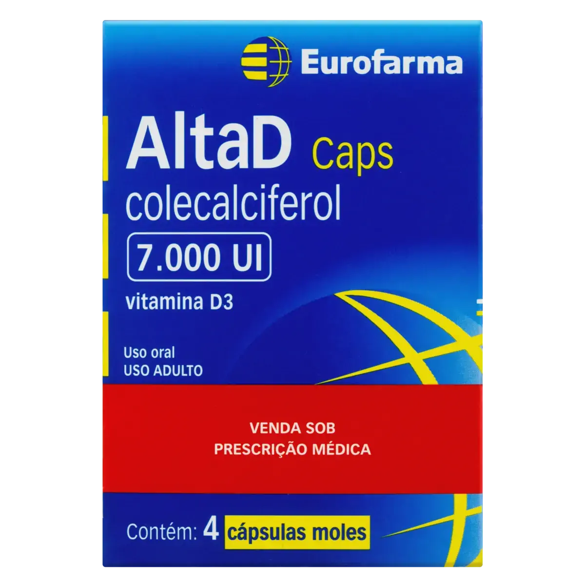 Alta D Caps 7.000ui Eurofarma Caixa 4 Cápsulas