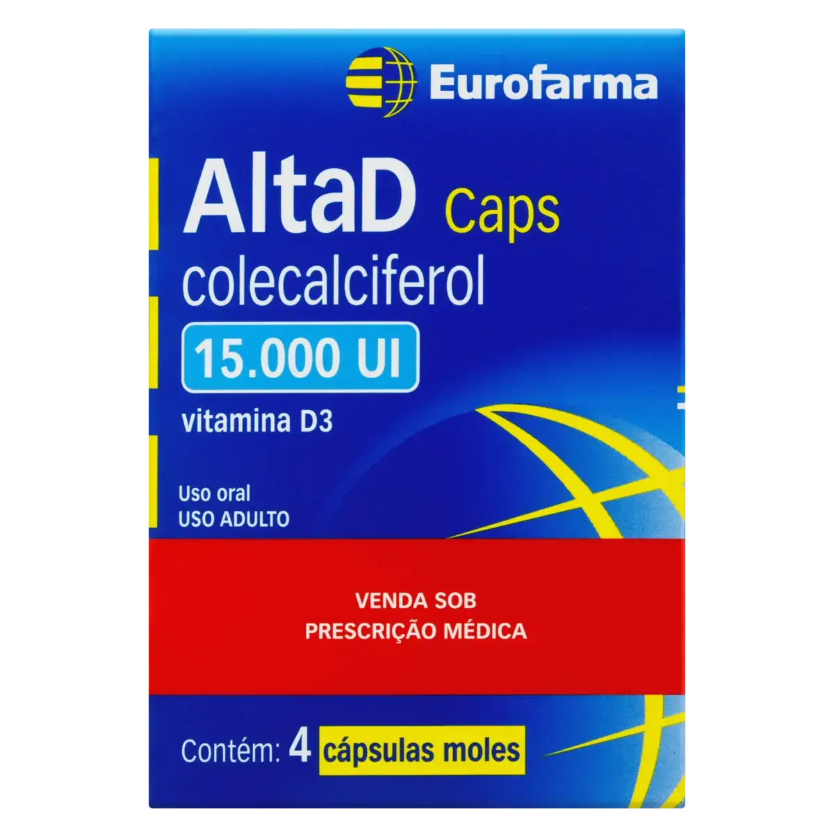 Alta D Caps 15.000ui Eurofarma Caixa 4 Cápsulas