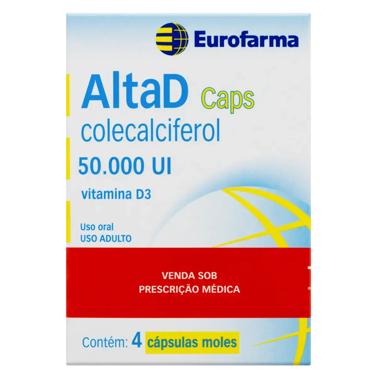 Alta D Caps 50.000ui Eurofarma Caixa 4 Cápsulas
