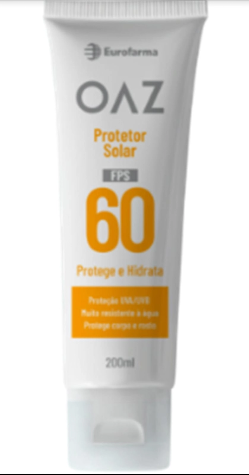 Protetor Solar Fps 60 Oaz Bisnaga 200ml