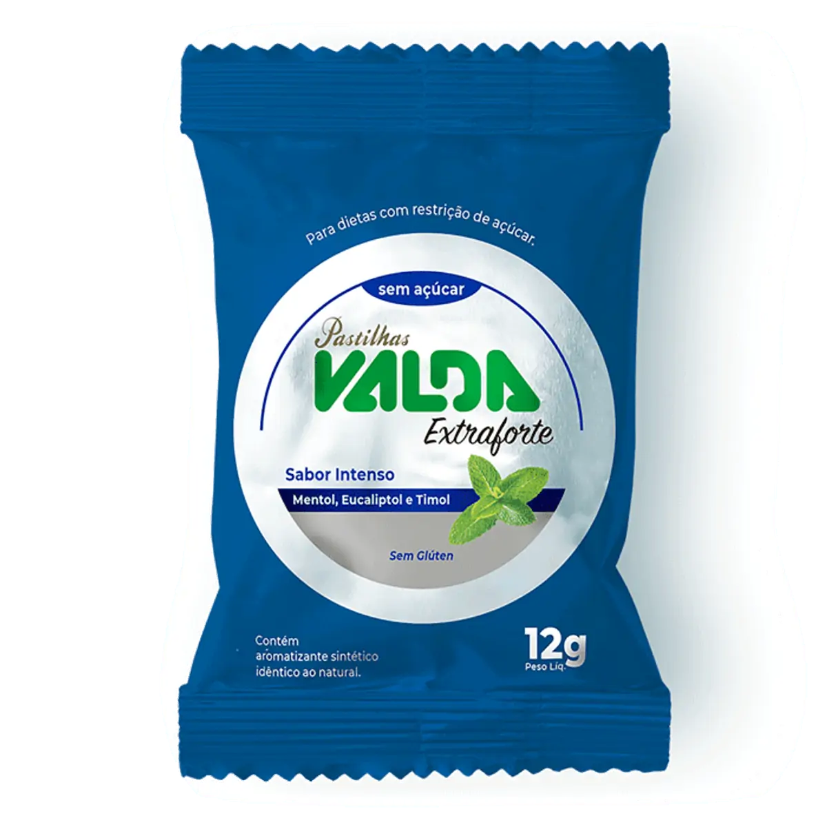 Pastilha Mentol, Eucaliptol E Timol Zero Açúcar Valda Extraforte Pacote 12g