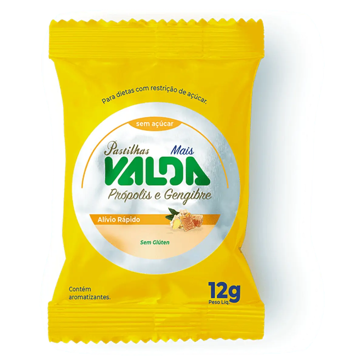 Pastilha Própolis E Gengibre Zero Açúcar Valda Mais Pacote 12g