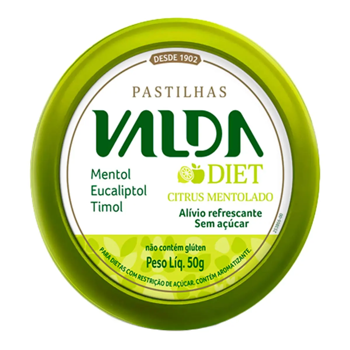 Pastilha Valda Diet Citrus Mentolado 50g
