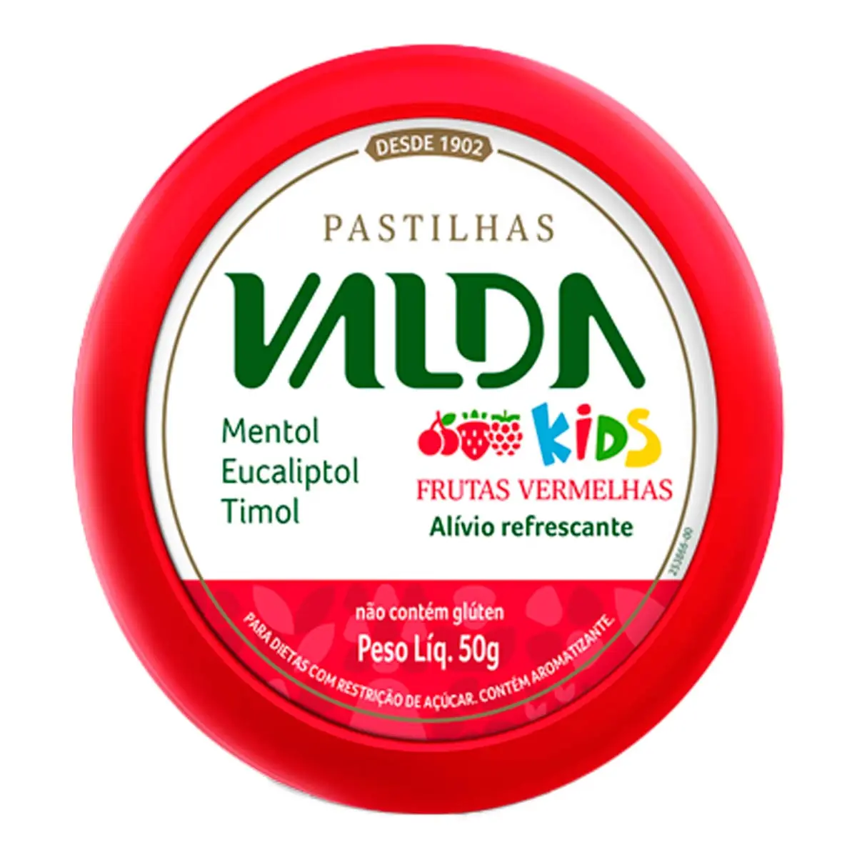 Pastilha Valda Kids Frutas Vermelhas 50g