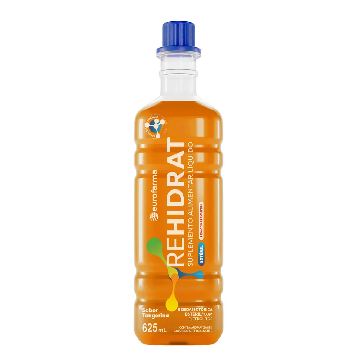 Rehidrat Sabor Tangerina Solução Oral Isotônico Esterilizado Eurofarma 625ml