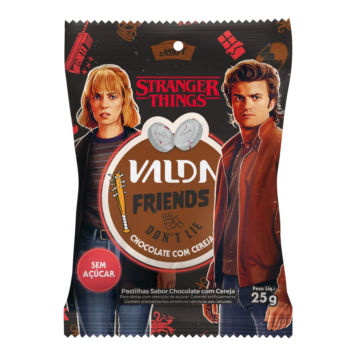 Valda Friends Chocolate E Cereja Stranger Things 25g