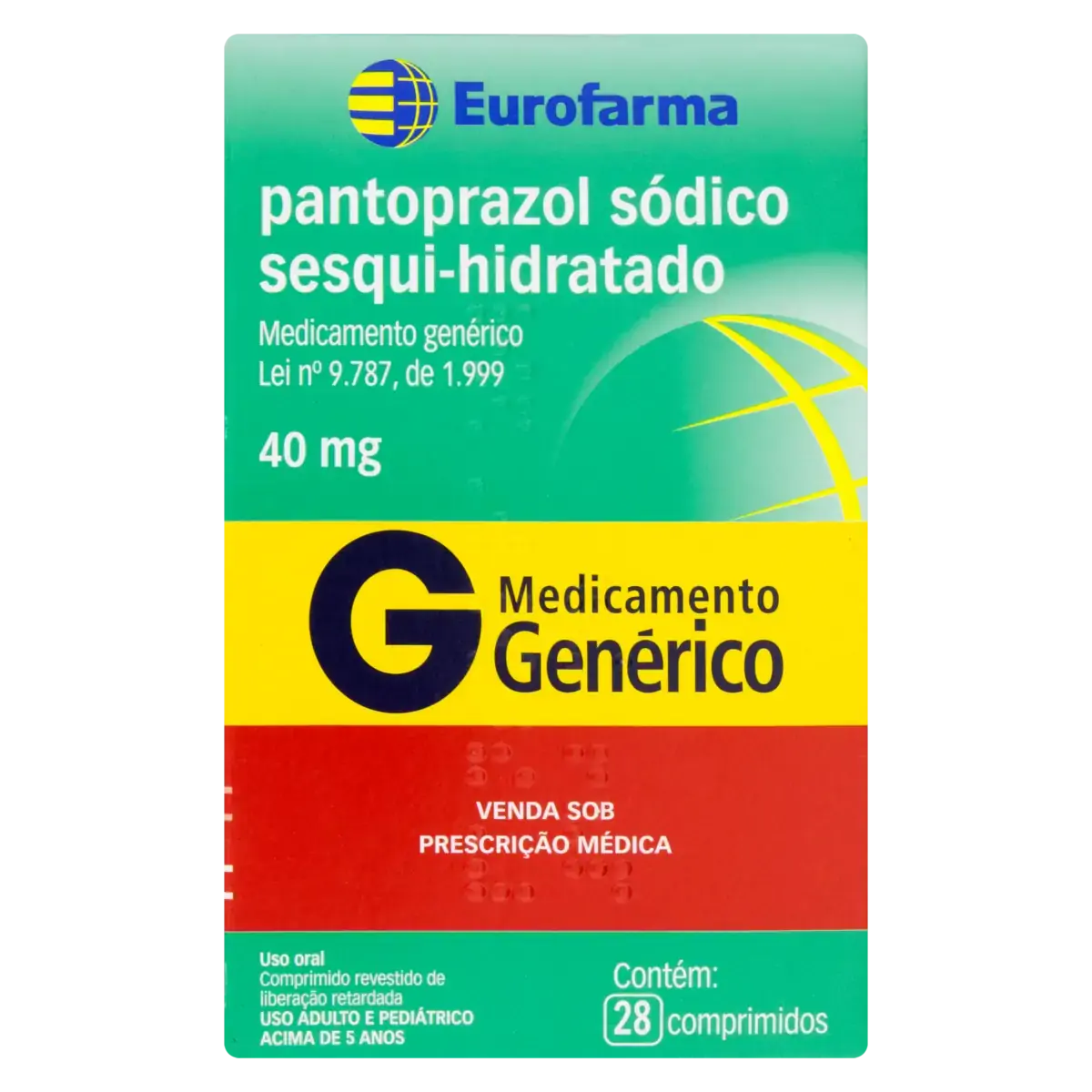 Pantoprazol Sódico Sesqui Hidratado 40mg Eurofarma Caixa 28 Comprimidos Revestidos