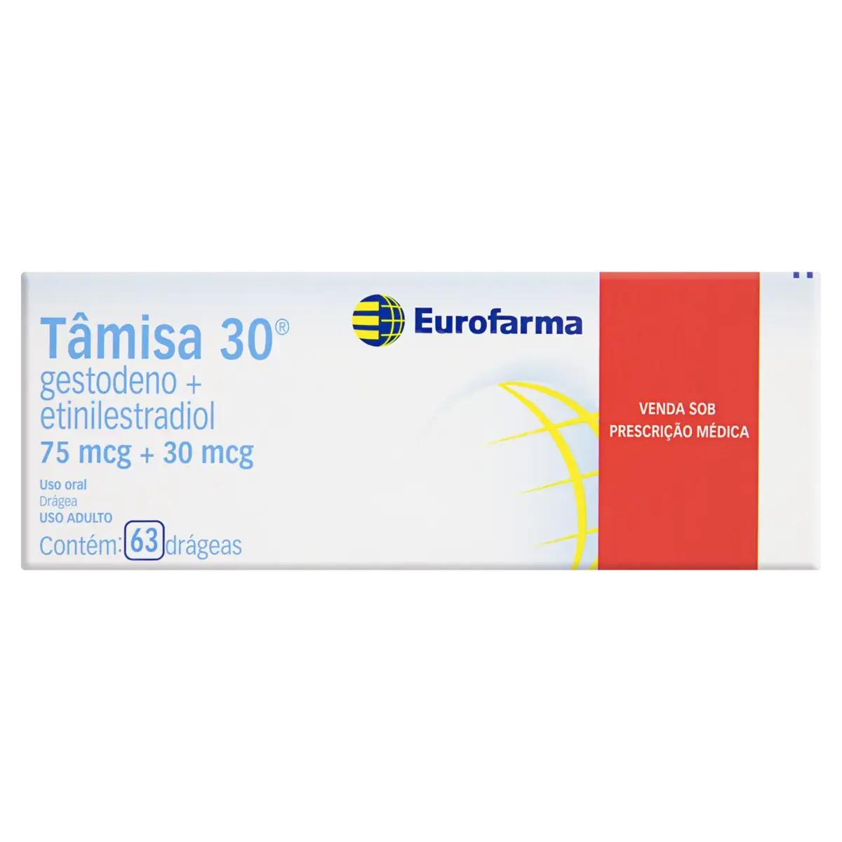 Tâmisa 30 Eurofarma Caixa 63 Drágeas