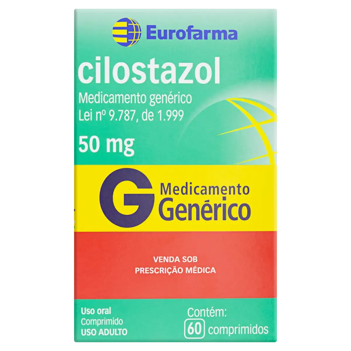 Cilostazol 50mg Eurofarma Caixa 60 Comprimidos