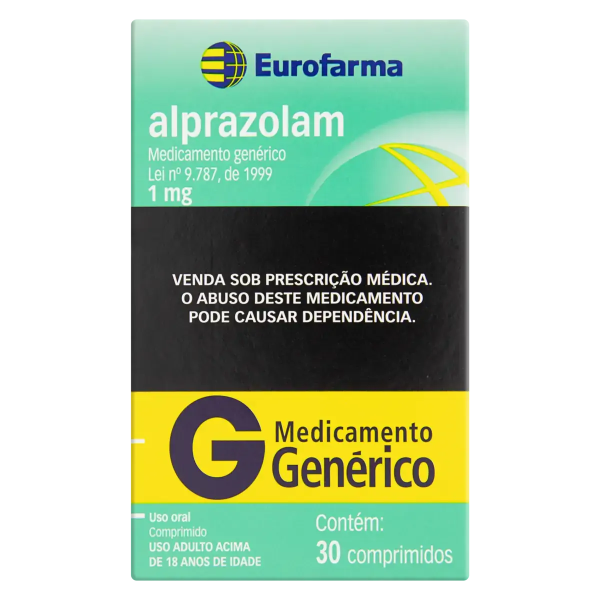 Alprazolam 1mg Eurofarma Caixa 30 Comprimidos