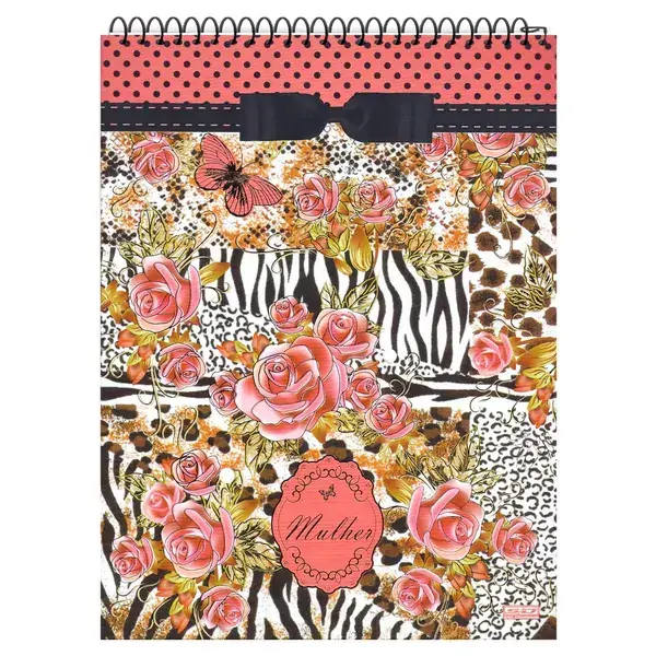 Caderno Universitario Mulher Espiral 96 Folhas 420g Sao Domingos