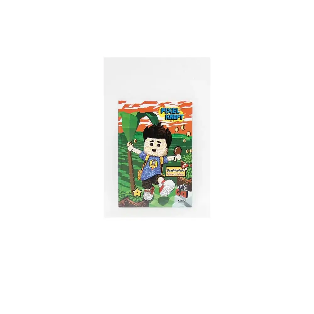 Cad.sd Pixel Kraft Quadriculado Cd 48f