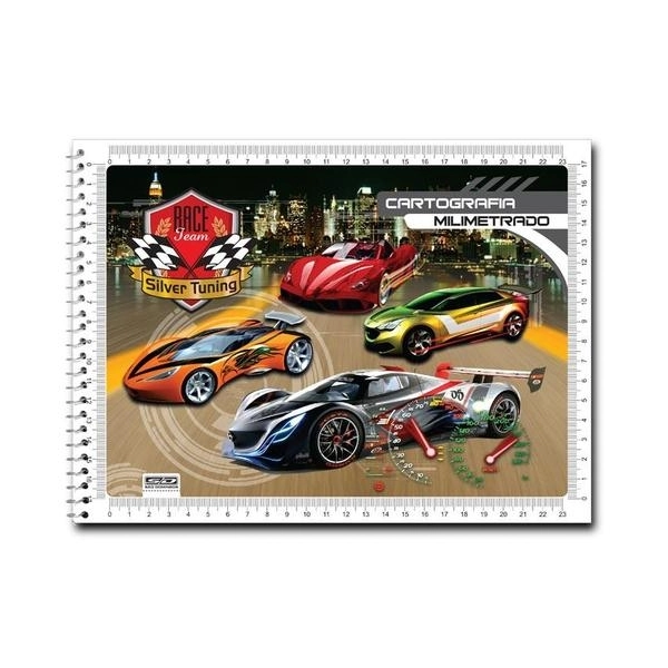 Caderno Cartografia Milimetrado Silver 60f Sa