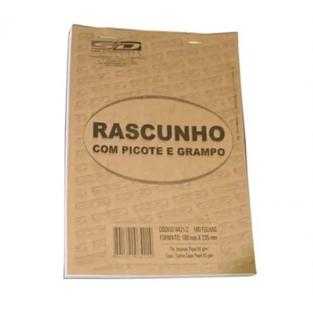 Bloco Rascunho C/picote E Grampo 100f Sao Dom