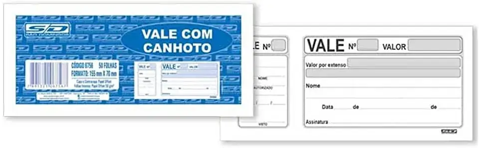 Bloco Vale 50f C/canhoto Sao Domingos
