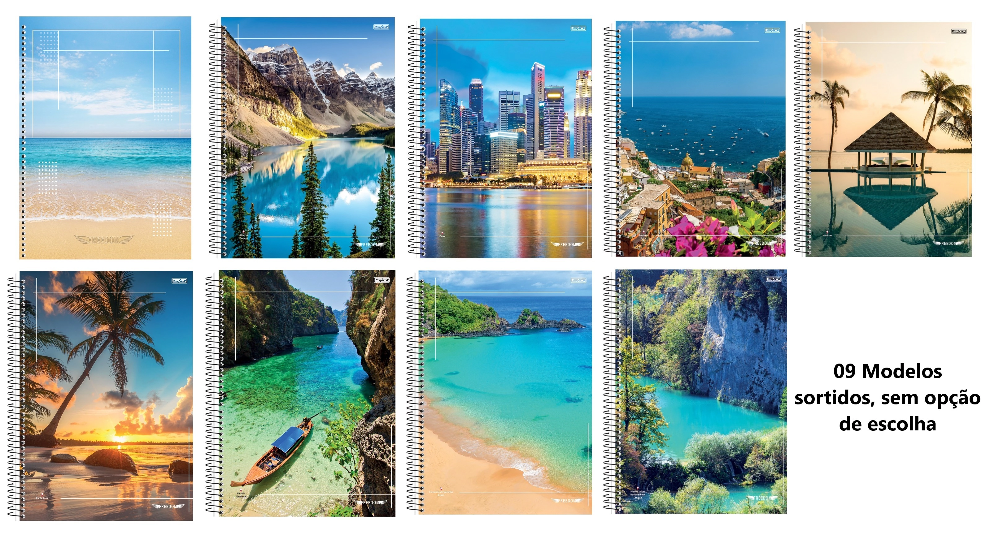 Caderno 10x1 Capa Dura Freedom 200fls Sao Domingo