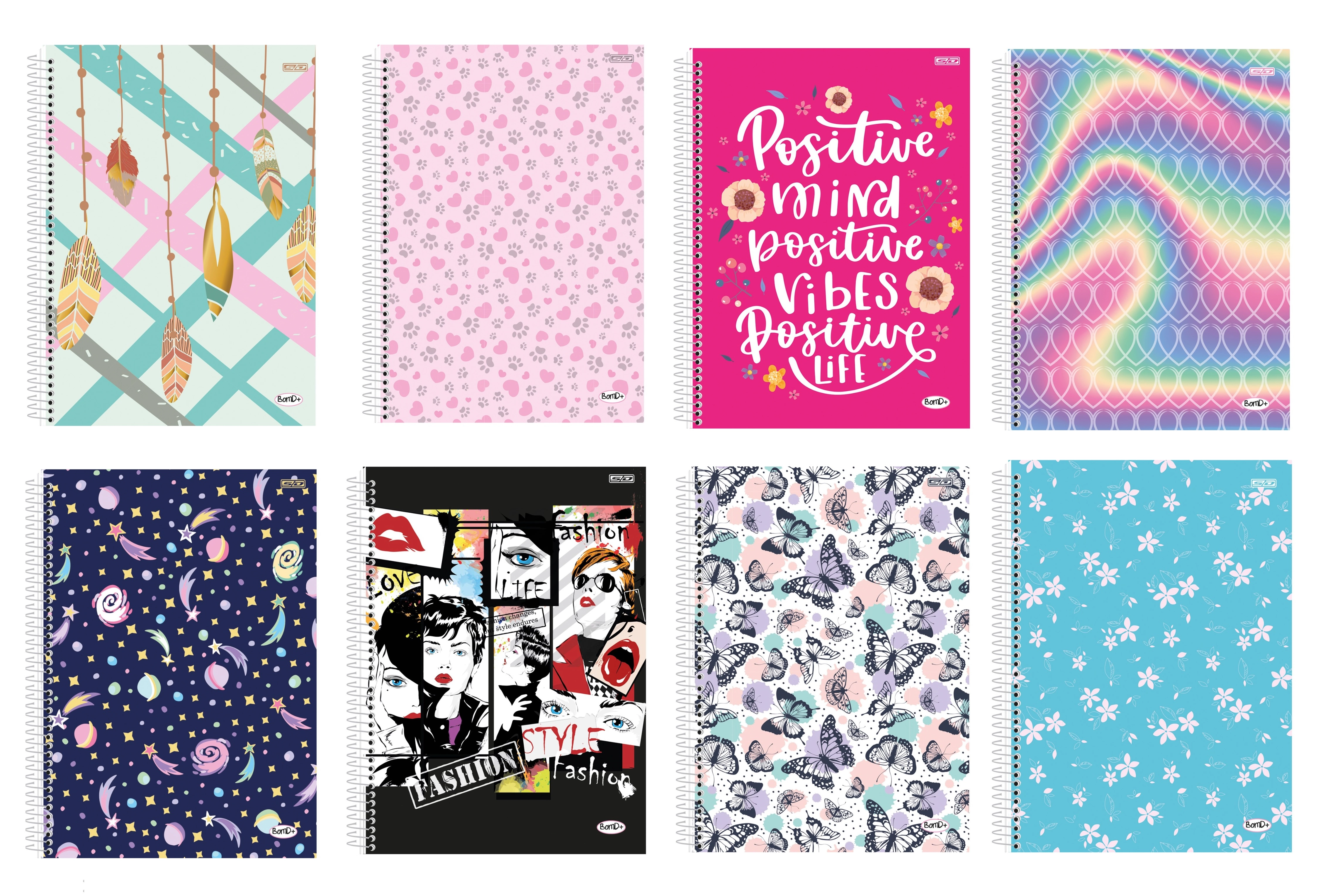 Caderno 10x1 Capa Dura Bom D Femin 160fls Sao Domigo