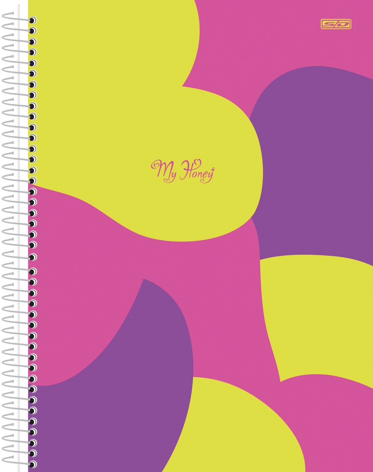 Caderno Universitário Espiral Capa Dura 1 Matéria My Honey São Domingos 80 Folhas