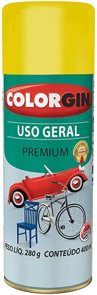 Tin Spray Uso Geral Col Amarelo Unidade 0001 Unidade