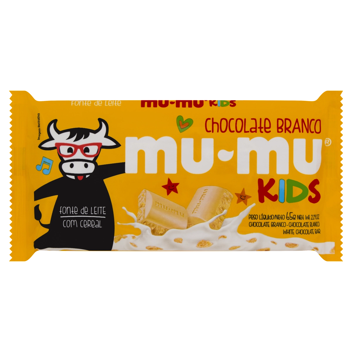 Chocolate Branco Mu Mu Kids Pacote 65g