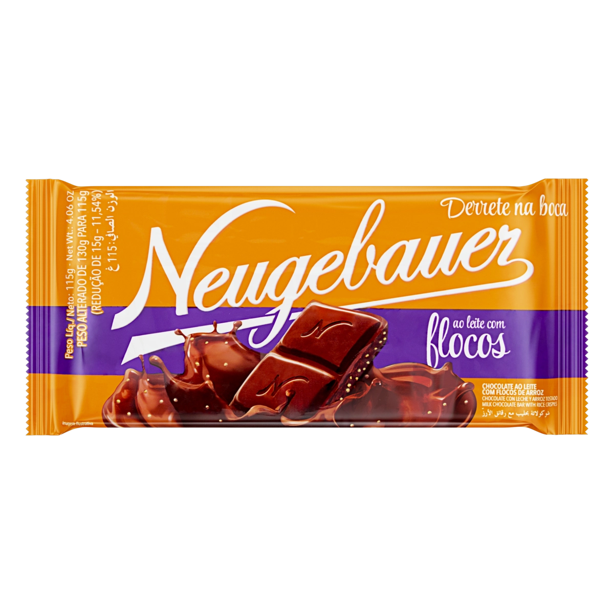 Chocolate Ao Leite Com Flocos Neugebauer Pacote 115g